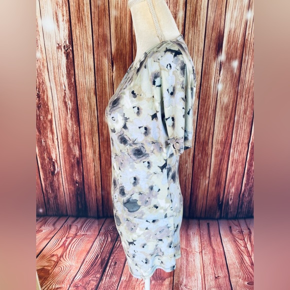 Women’s Small Blouse Deletta Multicolored Cinched Shoulder & Hip Asymmetrical - Picture 9 of 12